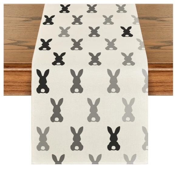 🐇 Set of 3 Easter Bunny rabbit rustic table runners. Carrots, eggs, eucalyptus. - Picture 4 of 14